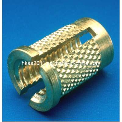 CNC Customized Slotted Head Brass Knurled Insert Lock Nut